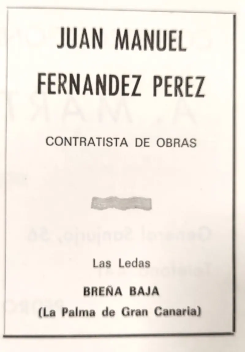 Publicidad La Palma, 1971